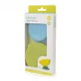 KIDSME Stay-in-Place tapete de sucção antiderrapante para tigelas, biberões e copos, pack de 2, Sky & Lime