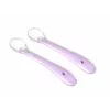 Kidsme colheres de desmame para bebé, pack de 2, lavanda, silicone de grau alimentar, a partir de 4 meses