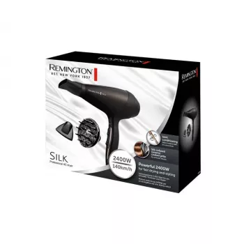 Secador de cabelo Remington Silk AC, 2400W, preto