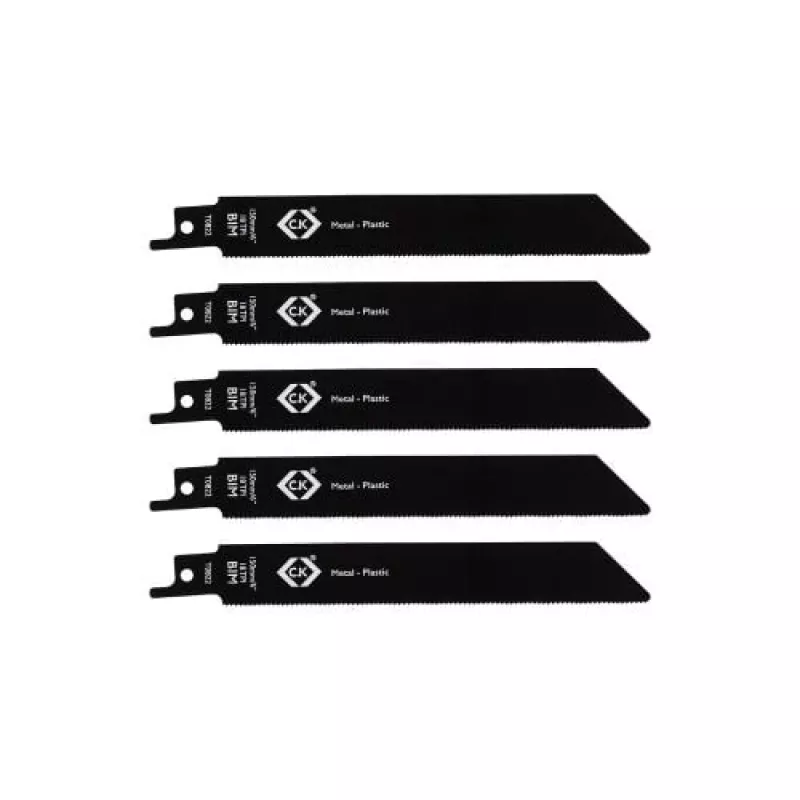 Lâminas de serra sabre C.K Tools T0822 18 TPI, 150 mm, pack de 5