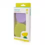 Tapete de sucção KIDSME Stay-in-Place para tigelas, biberões e copos, pack de 2, lima e lavanda