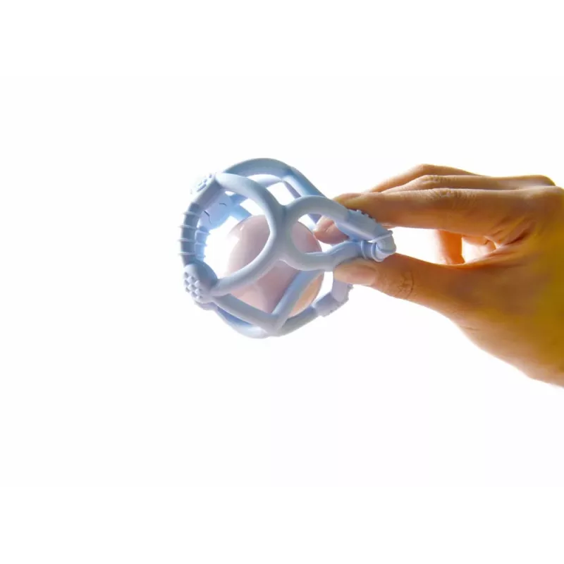 Mordedor de silicone Kidsme, azul-claro