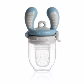 Alimentador de alimentos Kidsme Food Feeder Medium Azure – mordedor de silicone para fruta e legumes para bebé, 4m+