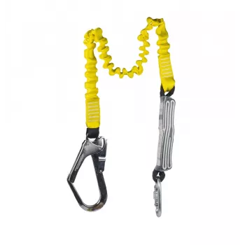 Arnês de segurança C.K Tools T8008 com absorvedor de queda, 2 m, perna única, mosquetão de aço e gancho de andaime, EN 354/355/362