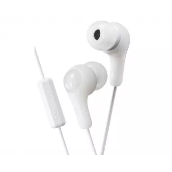 Auscultadores intra-auriculares JVC Gumy Plus com microfone, brancos