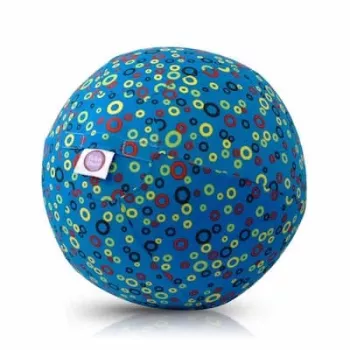 Balão de látex BUBA BLOON Bubabloon com revestimento têxtil, círculos azuis