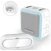 Campainha sem fios Honeywell DC515SP2L com gongo de ficha e botão, alcance de 150 m, 6 melodias, branca