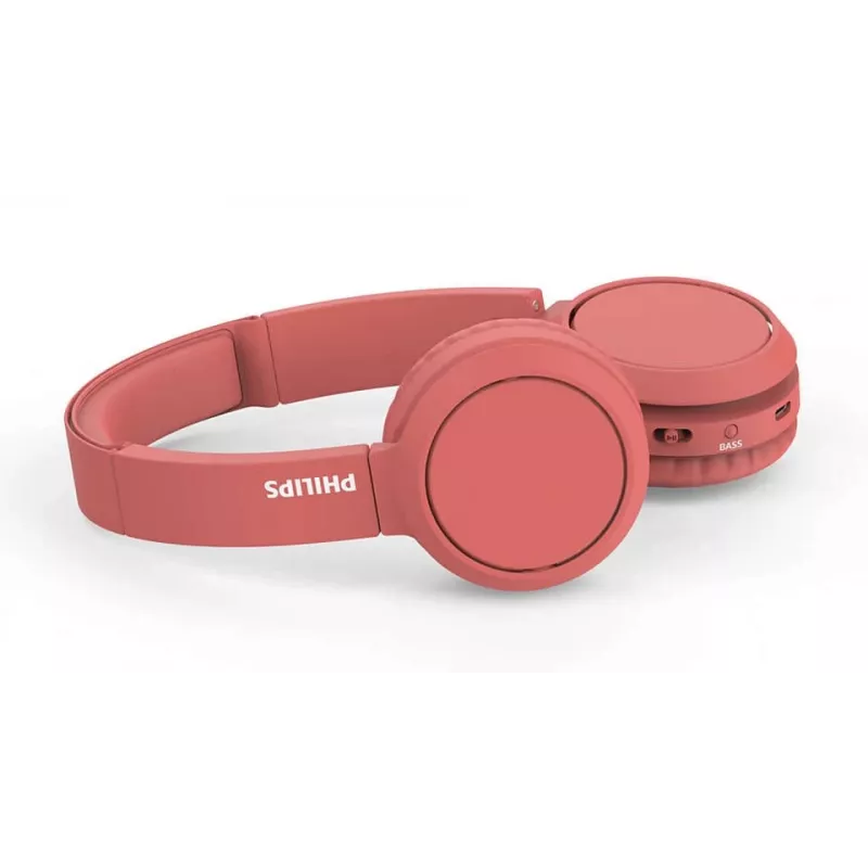 Auscultadores Bluetooth on-ear Philips TAH4205RD/00, vermelhos
