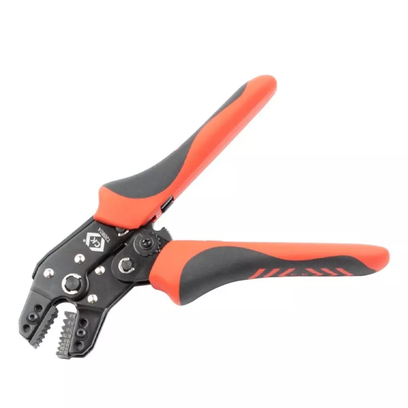 C.K Tools T3692A Alicate de cravar com catraca para pontas de fio 0,14-2,5 mm² (AWG 26-14)