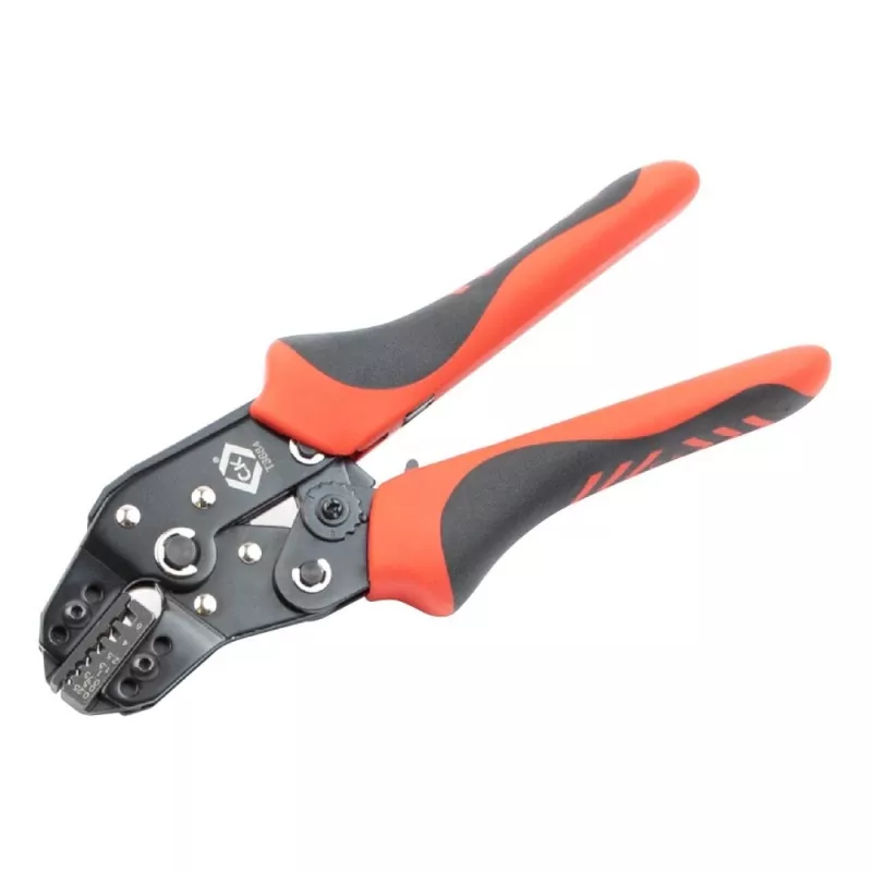 C.K Tools T3684 Alicate de cravar automático para pontas de fio 0,25-6 mm² (AWG 23-10)