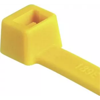 HellermannTyton T50R Abraçadeira de cabos, poliamida 6.6, amarela, 200mm x 4,6mm, pack de 100 111-04805