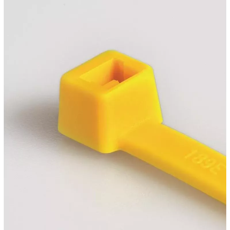 HellermannTyton T50R Abraçadeira de cabos, poliamida 6.6, amarela, 200mm x 4,6mm, pack de 100 111-04805