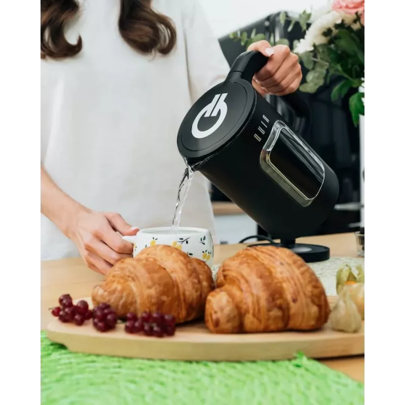 QUIN KTL-303 Chaleira elétrica, 1,5 L, preta