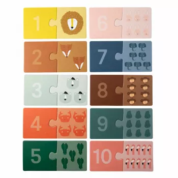TRIXIE 35-612 puzzle de madeira animais da floresta puzzle de formas para crianças a partir dos 2 anos