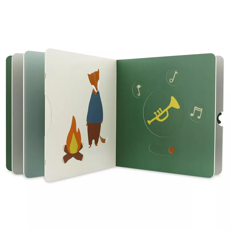 Trixie Mr. Fox livro de atividades para bebé com elementos móveis, 12m+