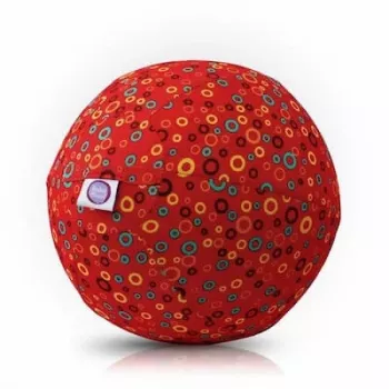 BUBA BLOON Bubabloon balão de látex com revestimento têxtil, círculos vermelho