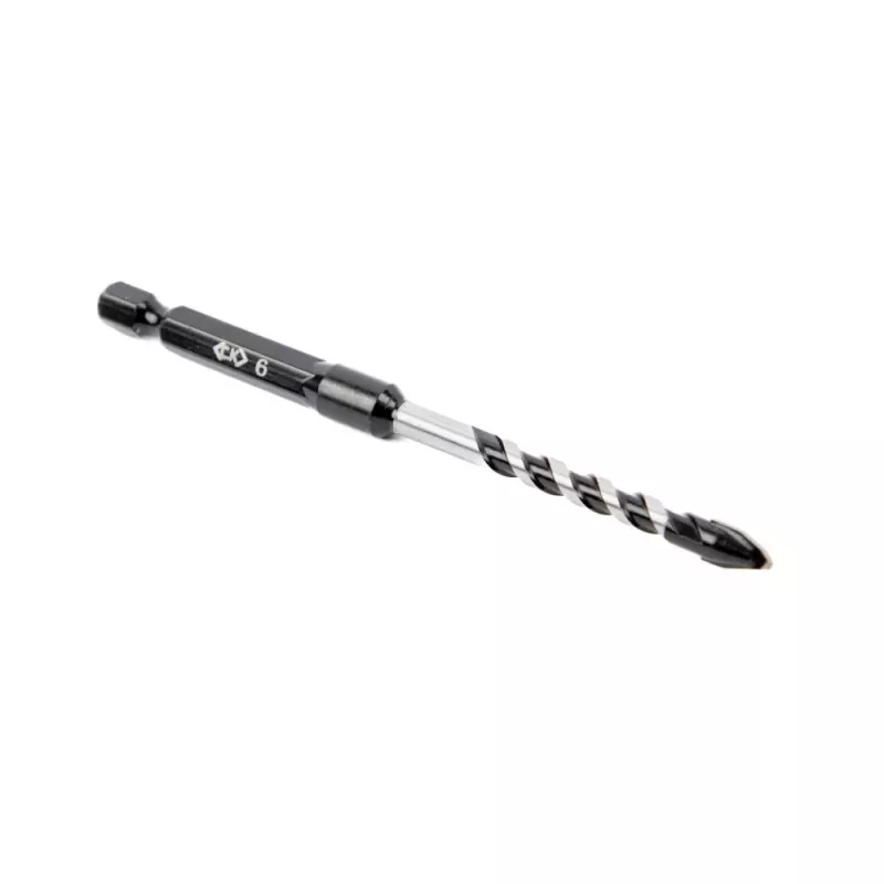 C.K Tools T3115 060 broca para azulejo 6 mm com ponta de carboneto de tungsténio, 105 mm de comprimento, encaixe sextavado de 1/4