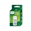 Philips SCB2070NB/00 carregador de pilhas com 2x pilhas recarregáveis AA 700 mAh