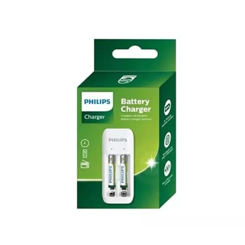 Philips SCB2070NB/00 carregador de pilhas com 2x pilhas recarregáveis AA 700 mAh