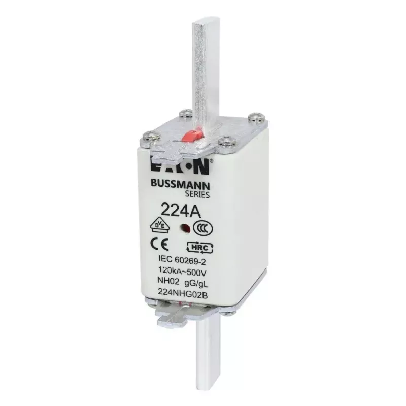 Eaton 100NHG02B fusível NH D02 100 A 500 V gG com indicador mecânico, pack de 3