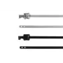 HellermannTyton MLT16SSC5 abraçadeiras de aço inoxidável reutilizáveis com revestimento de poliéster, preto, 400mm x 12,7mm, pack de 100 111-91161