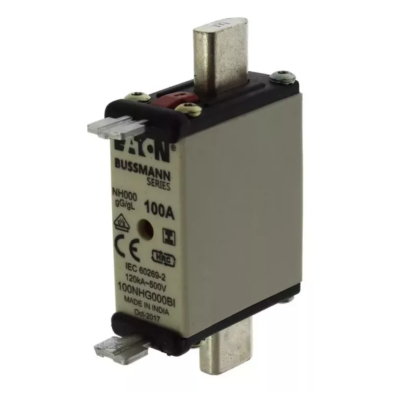 Eaton 80NHG000BI cartucho fusível NH 80 A 500 V AC tamanho 000 com indicador mecânico, pack de 3