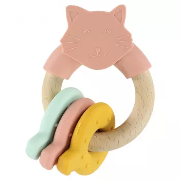 Mordedor de madeira e silicone Trixie, gato, a partir dos 0 meses