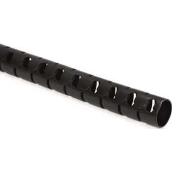 HellermannTyton HWPP25/2-BK tubo ondulado fendido, 25 mm de diâmetro nominal, preto, 25 m de comprimento