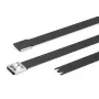 HellermannTyton MBT14XHFC-SS316/SP-BK abraçadeiras de aço inoxidável, fecho de esfera, revestimento de poliéster preto, 360mm x 7,9mm, estabilizado a UV, 1 unid. 111-00299