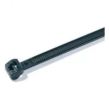 HellermannTyton série OS abraçadeiras com dentes exteriores 100 x 2,5 mm, preto, 100 unid. 118-04700