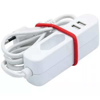 EXERTIS CONNECT extensão de corrente com 2 portas USB, branca, 1,5 m 808521