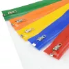 Rapesco Zippi Bags A5+ sacos com fecho, 250 x 195 mm, transparente com bordo azul, laranja, verde, vermelho, amarelo, pack de 5 1502