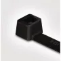 HellermannTyton T30L PA66 BK 100 abraçadeiras de cabo, pretas, 200mm x 3,6mm, pack de 100
