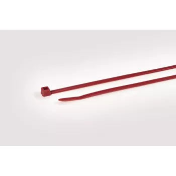 HellermannTyton T50R abraçadeiras de cabo de poliamida vermelhas, 200mm x 4,6mm, pack de 100 111-04804