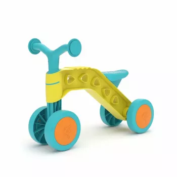 Chillafish Itsibitsi Bicicleta de Equilíbrio de 4 Rodas para Crianças Pequenas, Amarelo/Azul-Claro, 1-3 Anos