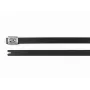 HellermannTyton MBT14HFC-SS316/SP-BK Abraçadeira de Cabo de Aço Inoxidável, 362mm x 7,9mm, Preto Revestido a Poliéster, Fecho de Esfera, 1 Unidade 111-00295