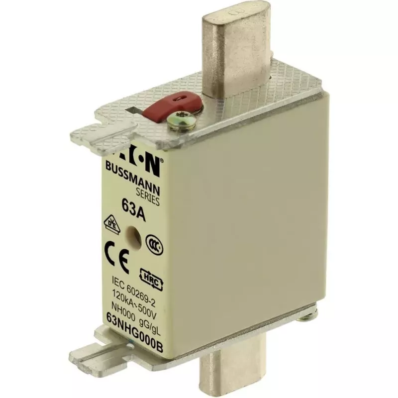 Eaton 63NHG000B Fusível NH, Tamanho 0, 63 A, 500 V AC, gG