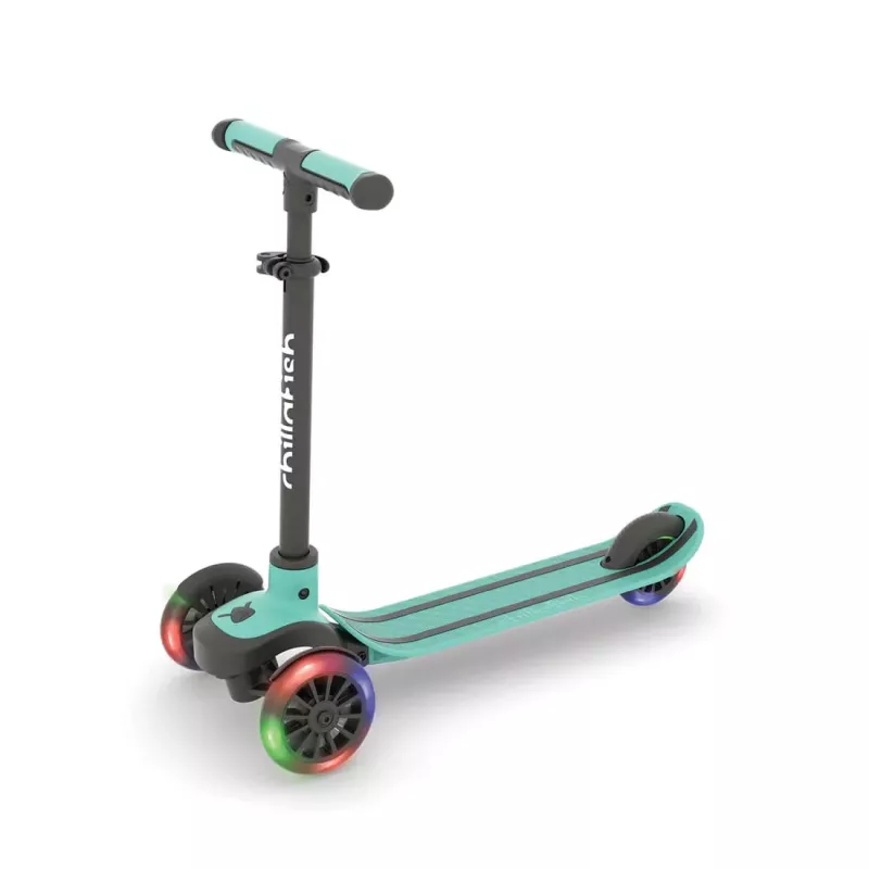 Chillafish Scotti Trotinete de 3 Rodas com Rodas Luminosas, a partir de 3 Anos, Menta