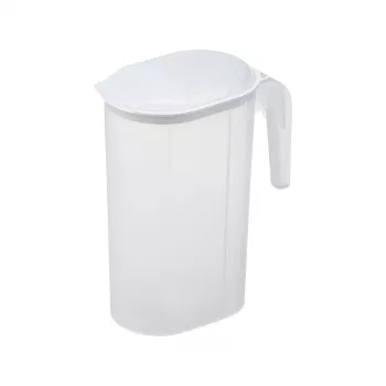 PLAST TEAM jarro de sumo 1,5 L, transparente/branco, PP com vedante TPE 11200800