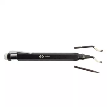 C.K Tools T2281 conjunto de ferramentas de rebarbar com 3 lâminas HSS