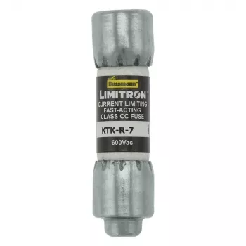 Eaton KTK-R-7 fusível rápido Classe CC, 7 A, 600 V AC, poder de corte 200 kA, pack de 10