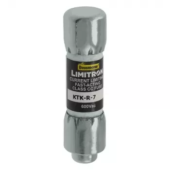 Eaton KTK-R-7 fusível rápido Classe CC, 7 A, 600 V AC, poder de corte 200 kA, pack de 10