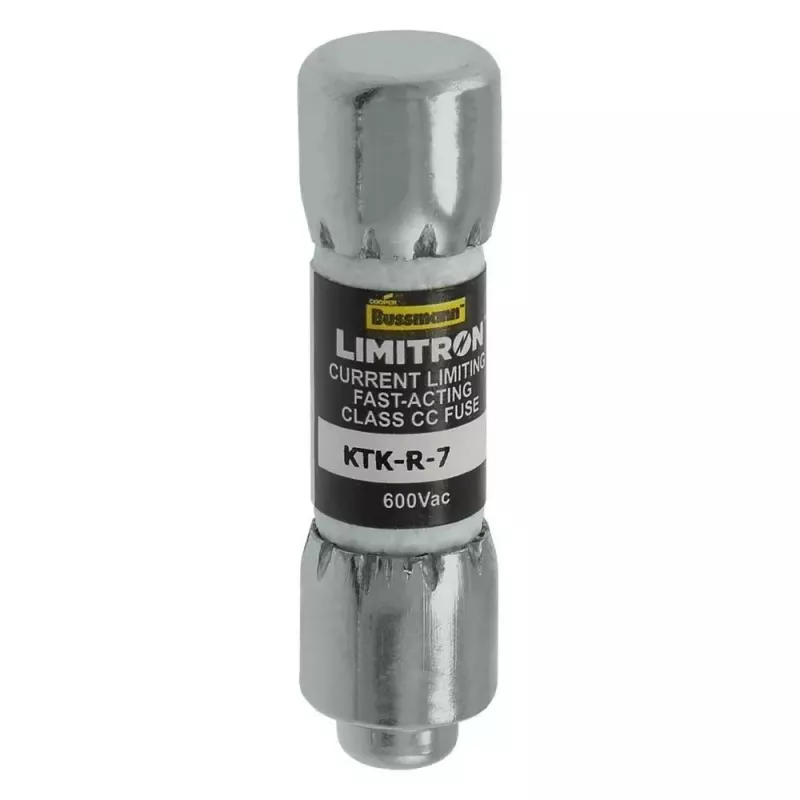 Eaton KTK-R-7 fusível rápido Classe CC, 7 A, 600 V AC, poder de corte 200 kA, pack de 10