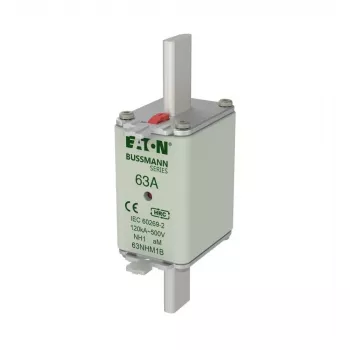 Eaton 63NHM1B fusível NH, tamanho 1, 63 A, 500 V AC, gG, pack de 3