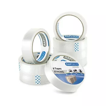 Fita adesiva transparente Rapesco 1808 25,5 mm x 66 m, 8 rolos