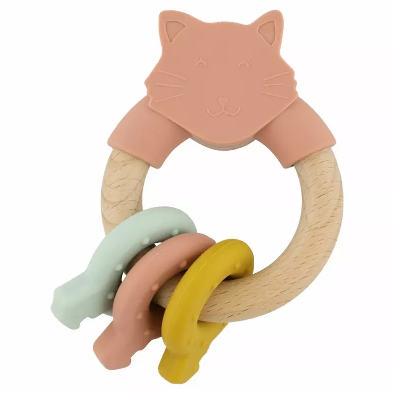 Mordedor de madeira e silicone Trixie, gato, a partir dos 0 meses