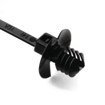 Abraçadeira de esferas HellermannTyton 150-55610, preta, 100mm x 2,5mm, feixe máx. 20mm, PA66, reutilizável, 1 unid.