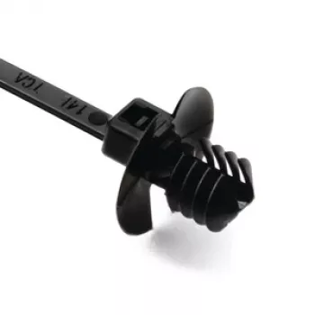 Abraçadeira de esferas HellermannTyton 150-55610, preta, 100mm x 2,5mm, feixe máx. 20mm, PA66, reutilizável, 1 unid.