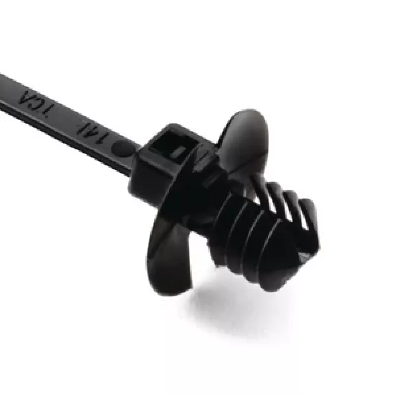 Abraçadeira de esferas HellermannTyton 150-55610, preta, 100mm x 2,5mm, feixe máx. 20mm, PA66, reutilizável, 1 unid.