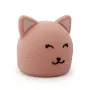 Candeeiro de mesa infantil Trixie gato - lâmpada de silicone LED recarregável com sensor de toque, branco quente e 7 mudanças de cor
